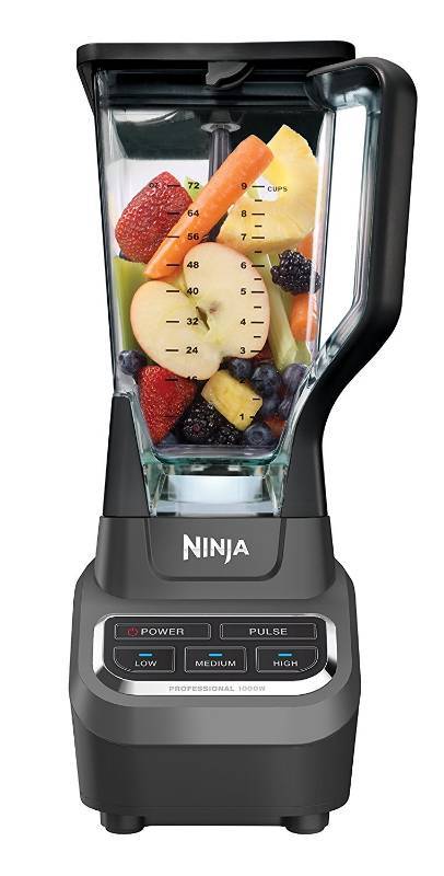 lot 2261 image: Ninja Professional 72oz Countertop Blender with 1000-Watt Base and Total Crushing Technology for Smoothies, Ice and Frozen Fruit (BL610), Black