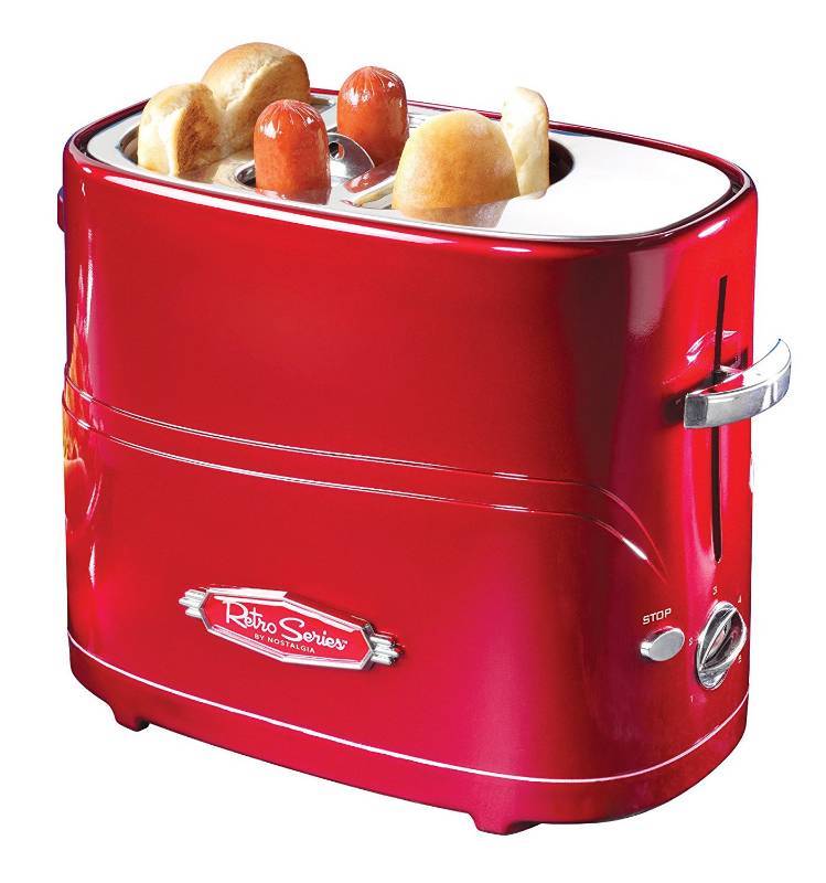 lot 2277 image: Nostalgia HDT600RETRORED Retro Series Pop-Up Hot Dog Toaster