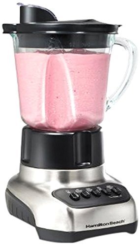 lot 2281 image: Hamilton Beach Wave Power Plus Blender with 12 Speeds & 40 oz Glass Jar, Silver (54229)