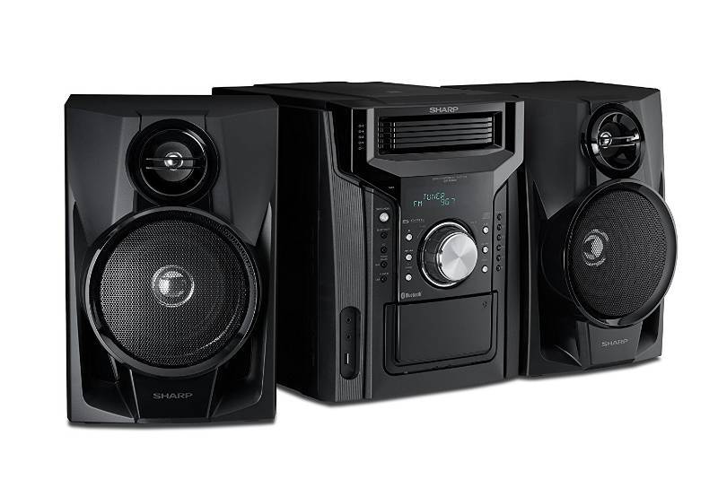 lot 2348 image: Sharp CD-BH950 240W 5-Disc Mini Shelf Speaker System with Cassette and Bluetooth