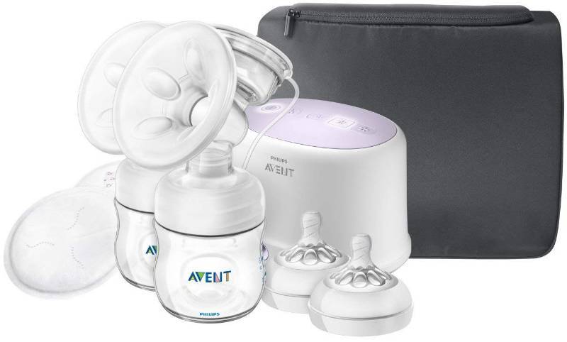 lot 2364 image: Philips Avent Double Electric Breast Pump  Bonus Power Cushion, SCF334