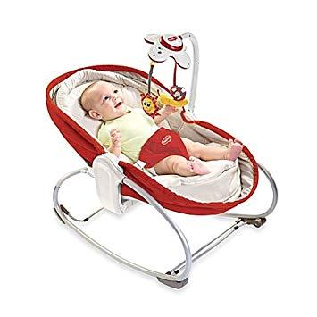 lot 2366 image: Delight and Enjoy Convenient height adjustment 3 in 1 Rocker Napper in Color Red