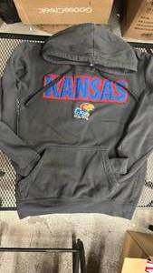 lot 401 image: Kansas Jayhawks NCAA Black Sweatshirt Sz. Small - Retail $45