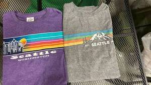 lot 403 image: Seattle Washington Skyline T-Shirts - Purple is Med. and Gray is Lg. - Retail $35