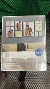 lot 417 image: Mainstays 8x10 Front Loading Picture Frames  White   - Retail $30