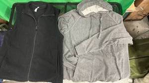 lot 461 image: Grey Hoodie and Black Vest Both Sz M