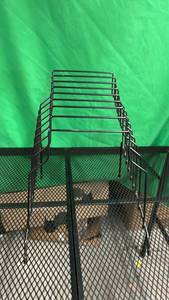 lot 464 image: Black Rubber Coated Metal Desktop File Organizer - Retail $24