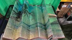 lot 465 image: Automotive Windshield Sun Shade with Reflective Bubble Insulation - Retail $15