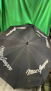 lot 468 image: MacGregor Black Umbrella with Logo - Retail $30