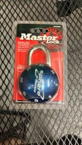 lot 471 image: Master Lock Combination Padlock Blue Dial - Retail $15