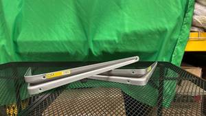 lot 497 image: Set of 2 12inx14in Grey Shelf Brackets