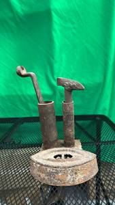 lot 516 image: Antique Hammer, Wrench and Weight Set