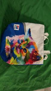 lot 526 image: Double Layer Cat Tote with Inside Pocket