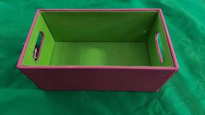 lot 533 image: Decorative Storage Box Pink and Green - Retail $24