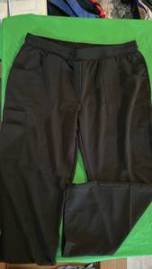 lot 564 image: Ave by Medline Black Medical Scrub Pants Sz LgPetite - Retail $35