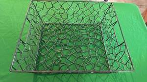 lot 582 image: Modern Geometric Metal Decorative Basket