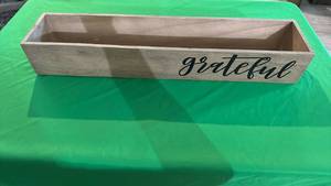 lot 585 image: Rustic Grateful Wooden Decorative Box - Retail $25