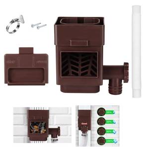 lot 1024 image: Rain Barrel Diverter Kit, Downspout Diverter Fits for 2x 3 or 3x 4 Standard Downspout, Rainwater Collection System with Adjustable Valve and Filter,5ft Hose(Brown)