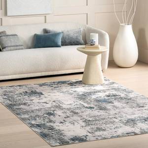 lot 1062 image: NuLoom 2 x 3 SpinClean Machine Washable Stain-Resistant Area Rug with Non Slip Backing, Low Profile for Living Room, Bedroom, and Dining Room, Dali Grey