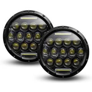 lot 1074 image: DriSentri 7 Inch Round LED Headlights, 2PCS DC12-24V 7 Inch 140W 6000K DOT Approved HiLo Beam DRL Round H6024 LED Headlight Compatible with Jeep Wrangler JKTJLJ with DRL