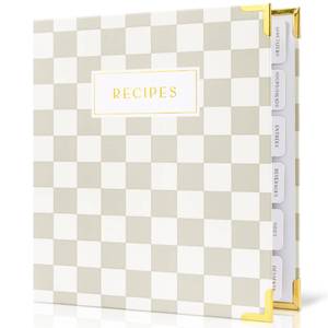 lot 1964 image: Aesthetic Recipe Binder with Waterproof Cover - The Perfect Recipe Book with Plastic Sleeves to Write in Your Own Recipes - Quality Blank Cookbook Binder, Cards incl.