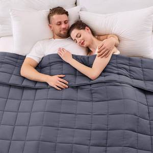lot 1968 image: yescool King Size Weighted Blanket for Adults (20 lbs, 80�� x 87��, Grey) Cooling Heavy Blanket for Sleeping Perfect for 190-210 lbs, Breathable Blanket for Adults & Couple All Season, Machine Washable