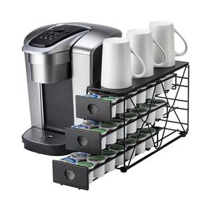 lot 1985 image: Flagship K Cup Holder 3 Tier Coffee Pod Holder for K Cup Organizer Save Space Countertop Kitchen (42 Pods Capacity)
