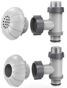 lot 1999 image: SUMMERBUDDY Above Ground Pool Parts, Replacement Pool Pump Part for IntexBestwayColeman with Plunger Valve, 1.5 Outlet Strainer & Inlet Nozzle, Pool Hose Adapter for Intex Sand Pump (Grey)