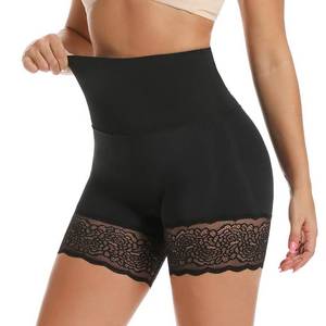 lot 2007 image: MISS MOLY Slips Shorts for Under Dresses Women High Waist Shapewear Shorts Anti Chafing Thigh Slimmer Lace Underwear Black XL