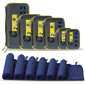 lot 2013 image: YELLOW JACKET Camping Towel with EVA Case, Microfiber Travel Towel Fast Drying Lightweight, Compact & Ultra Soft Towels for Sports, Beach, Gym, Backpacking, Hiking and Yoga (47 x 23.6, Navy Blue)