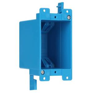 lot 2033 image: XIUTE 1-Gang High Grade of PVC Old Work Standard SwitchOutlet Wall Electrical Box,Blue��14 Cubic Inch Junction Box,Adjustable Mounting Tabs��ETL