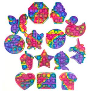 lot 2034 image: 14 Pack Pop Fidget Sensory Toys Party Favors for Kids 4-8 8-12 Year Boys Girls Mini Fidget Toy Bulk Bubbles Popper for Easter Goodie Bag Stuffers Stress Toy for Birthday Classroom Prizes Toddler Toys