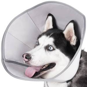 lot 2041 image: BARKLESS Dog Cone, Soft Cone for Dogs After Surgery to Stop Licking, Alternative to Recovery Collar for Large Breeds, Adjustable Elizabethan Collar for Neutering and Wound Care