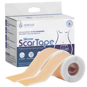 lot 2351 image: Silicone Scar Tape - Medical Grade Silicone Scar Sheets, 1�� X 120��, 2-Pack - Professional Scar Removal Treatment for Keloid, C-Section, Surgery, Wrinkles - Reusable Scar Tape Strip