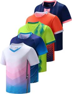 lot 2354 image: 5 Pack Boys Athletic Shirts, Youth Activewear Dry Fit Tshirts for Kids, Short Sleeve Tees, Bulk Athletic Performance Clothing (Set 9, X-Small)