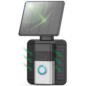 lot 2356 image: QIBOX Solar Charger Compatible with Battery Doorbell (2024 Release), Waterproof Continuously Solar Panel, Adjustable Panel, Only for USB-C Port Video Doorbell, Not for Other Port
