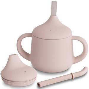 lot 2366 image: Moonkie Silicone Baby Sippy Cups  3 Stages Training Cup Straw Cup for Infants Toddlers and Kid  4 oz 1Pack