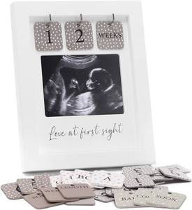 lot 2387 image: Ultrasound Picture Frames W Free Digital Pregnancy Journal - Multi - Use Tiles for Pregnancy Countdown, Pregnancy Announcement, Gender Reveal  Love At First Sight Sonogram Frame  Expecting Mother Gift