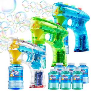 lot 2417 image: JOYIN 3 Bubble Guns Kit with Bubble Solutions for Kids, Summer Toy, Party Favors, Birthday, Outdoor & Indoor Activity, Birthday Gift