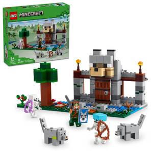 lot 2421 image: LEGO Minecraft The Wolf Stronghold Fortress Playset, Video Game Toy for Boys and Girls, Action Packed Castle Building Set with Minecraft Minifigures, Minecraft Toy Gift for Kids Ages 8 and Up, 21261