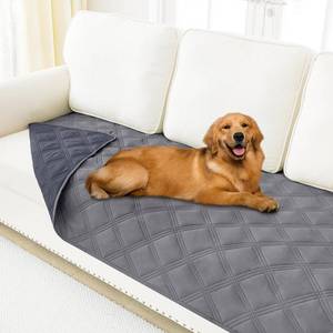 lot 2422 image: Smiry Waterproof Dog Bed Cover Blanket 30x70, Soft Reversible Pet Blanket, Washable Leakproof Cats Dogs Couch Cover for Sofa, Couch, Furniture, GreyDark Grey