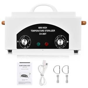 lot 9198 image: High Temperature Metal Tool Cleaning Box, 110V 300W 1.5L with Timer Manicure Pedicure SPA Salon Barber Equipment for Sundry Beauty Hair Nail Metal Tools with Handle