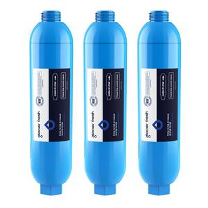 lot 9210 image: GLACIER FRESH Garden Hose End Pre-Filter for Swimming Pool, Hot Tubs, Spa, Inflatable Pool, Ponds, Greatly Reduces Bad Taste, Odors, Chlorin and Sediment, up to 8,000 Gallons, 3 Pack