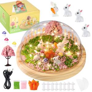 lot 9212 image: Make Your Own Night Light ,Rabbit DIY Kits,Bunny Toys for Kids Ages 4-8 ,Arts and Crafts Lamp Project for Girls(USB Upgrade Edition),Gifts for 4 5 6 7 8 9 10 Year Old Girl with Greeting Card