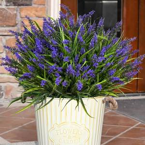 lot 9213 image: Waipfaru 36 Bundles Artificial Plants Outdoor,Fake Flowers UV Resistant Outdoor Fake Plants,Faux Lavender Shrubs for Window Garden Patio Hanging Planter Pathway Front Porch (Purple)