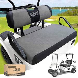 lot 9216 image: 10L0L Universal Golf Cart Seat Covers Dress UP Older Golf Cart Durable Breathable Material Fit Like a Glove for EZGO TXT RXV Club Car DS, Easy to Install