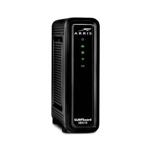 lot 9223 image: ARRIS (SBG10) - Cable Modem Router Combo - DOCSIS 3.0 16 x 4 Gigabit & AC1600 WiFi, For Comcast Xfinity, Cox, check with ISP for compatibility Not for Spectrum 400 Mbps Max Internet Speeds