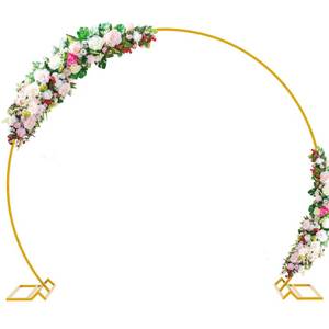 lot 9234 image: Wokceer Wedding Arch 7.2FT Round Backdrop Stand Gold Metal Circle Backdrop Stand Circle Balloon Arch Stand Frame for Birthday Party Bridal Shower Anniversary Ceremony Candy Tables Celebration