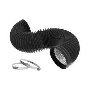lot 9237 image: HYDROWE Dryer Vent Hose Flexible 4 Inch 8 Feet PVC Aluminum Foil Ducting Insulated Dryer Vent Hose for HVAC Ventilation with 2 Clamps (4in 8ft)