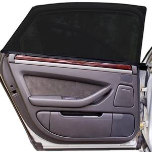 lot 10333 image: EcoNour Window Shades for Side Windows (Pack of 2)  Sun Shade for Car Heat and UV Protection  Adjustable Elastic Fabric Baby Car Shade  Rear Side Window Sun Shade Accessories (Large 40x25)